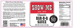 Show-Me® Classic Bar-B-Q Sauce label: ingredients and nutrition facts